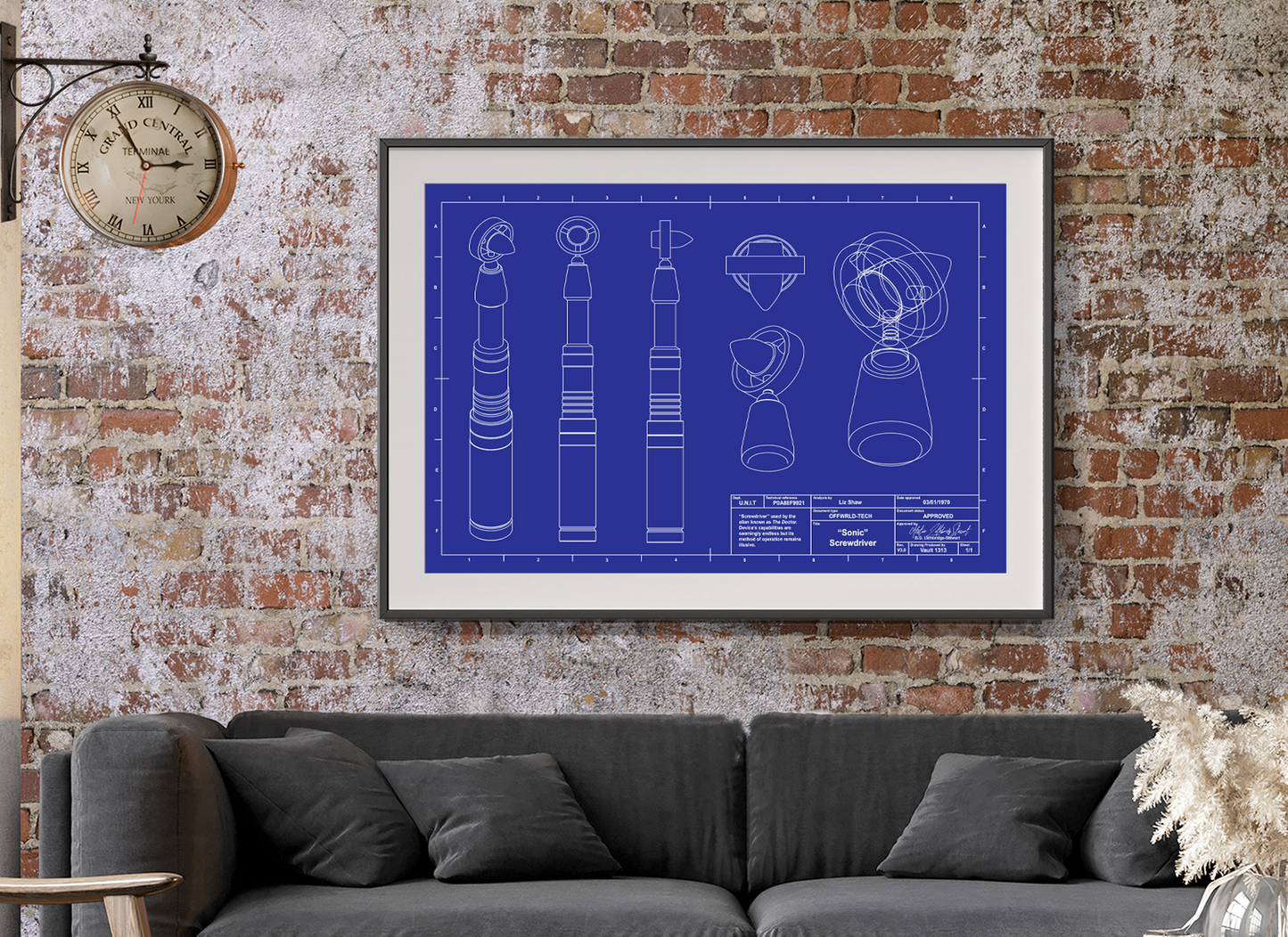 Sonic Screwdriver Blueprint Poster