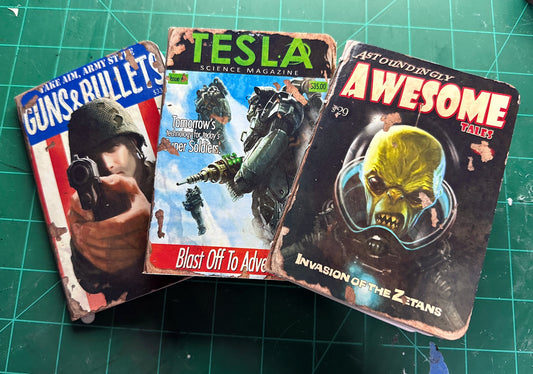 3 Fallout Inspired Field Notes Style Pocket Notebooks - Fallout 4 Perk Magazines