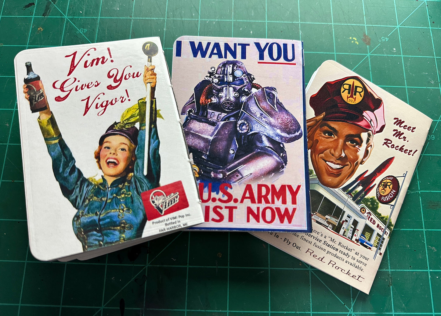 3 Fallout Inspired Field Notes Style Pocket Notebooks - Fallout 4 Perk Magazines