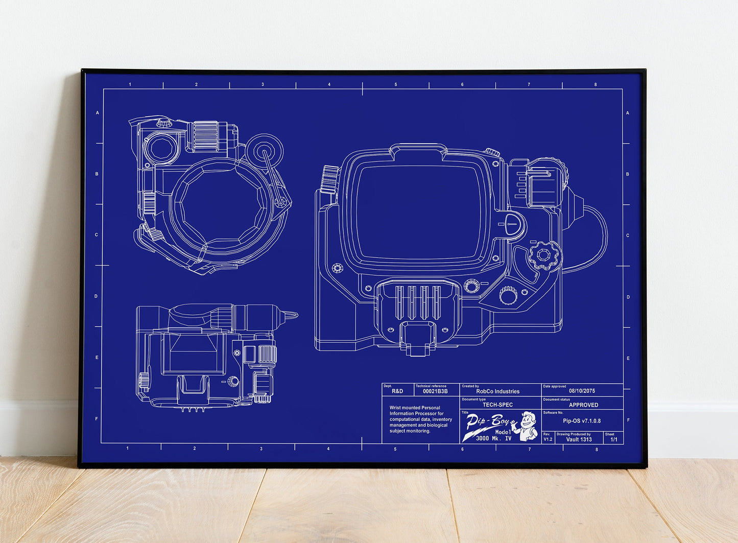 Pip-Boy 3000 Blueprint Poster – Ultimate Collector’s Item for Fallout Fans!