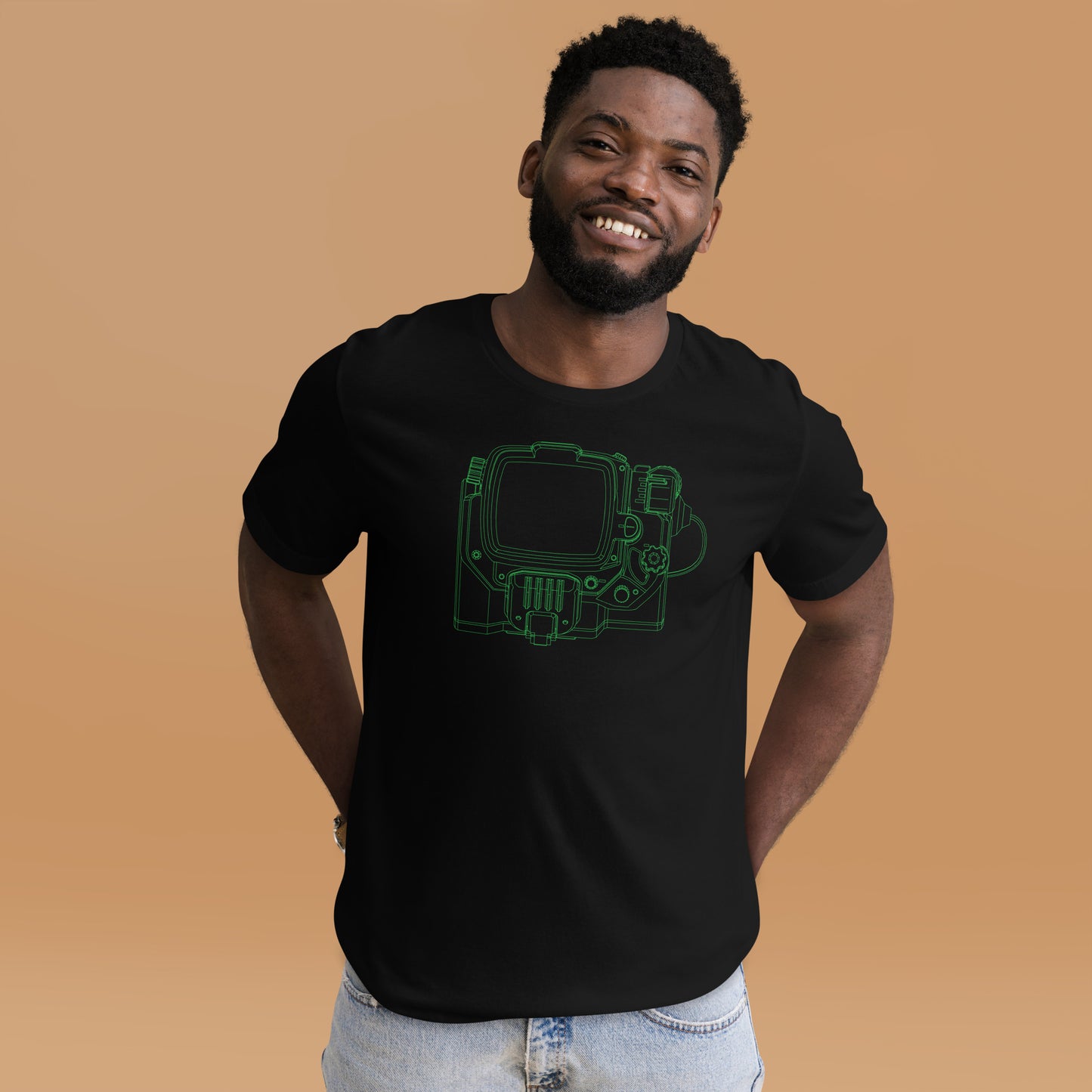 Neon Pipboy T-Shirt | Unisex, Black