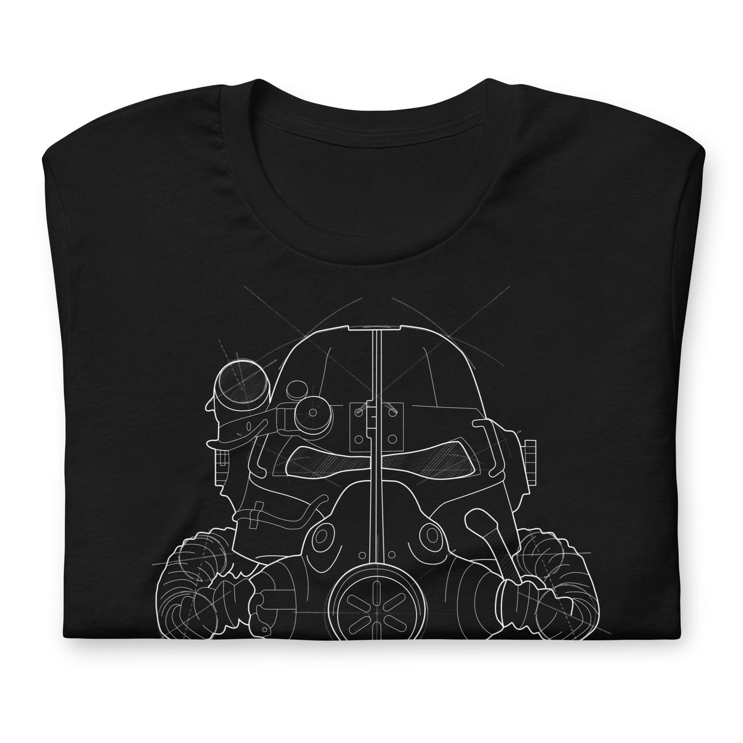 Power Armor Helmet Sketch Unisex T-shirt