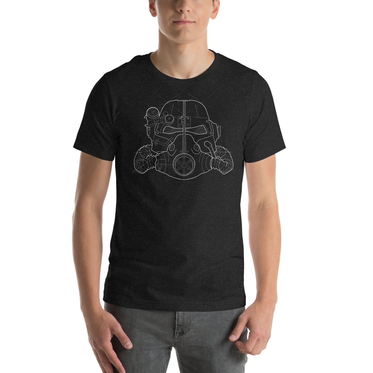 Power Armor Helmet Sketch Unisex T-shirt